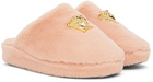 Versace Pink 'La Medusa' Slippers