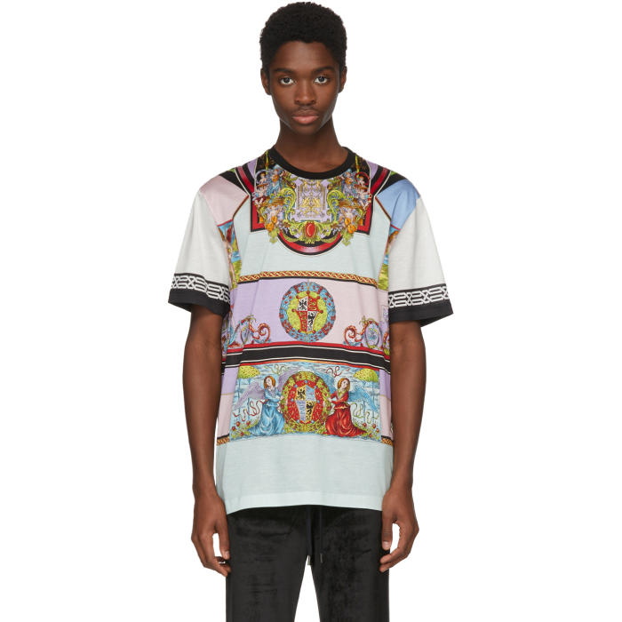 Photo: Versace Multicolor Angel Print T-Shirt 