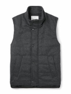 Kingsman - Slim-Fit Quilted Padded Wool and Cashmere-Blend Gilet - Gray
