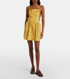 Miu Miu Floral open-back cotton poplin minidress
