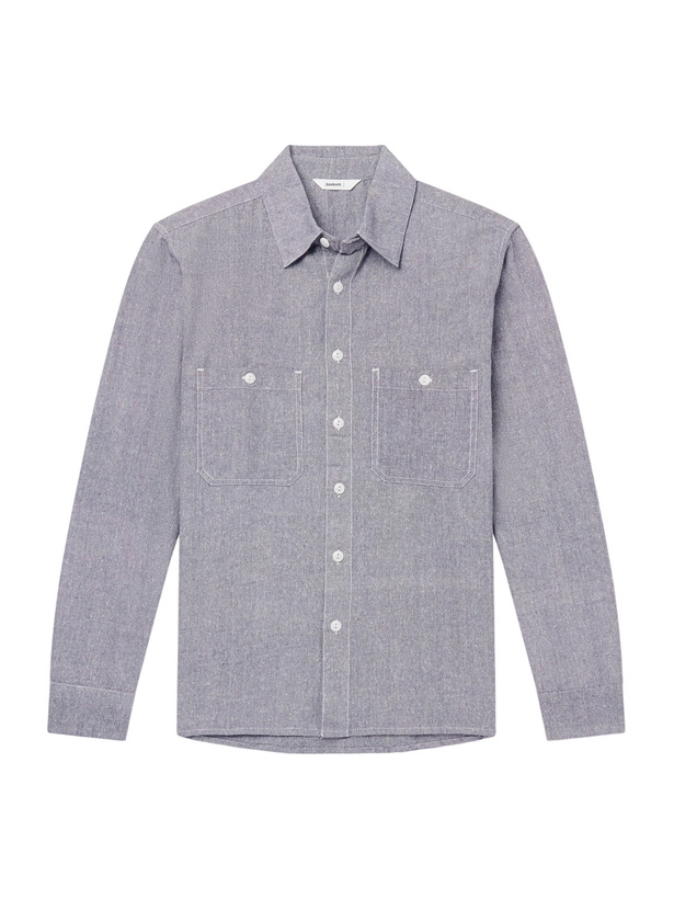 Photo: 3sixteen - Utility Cotton and Silk-Blend Chambray Shirt - Gray