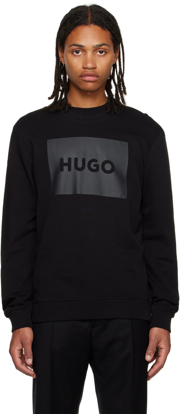 Hugo black sweatshirt sale