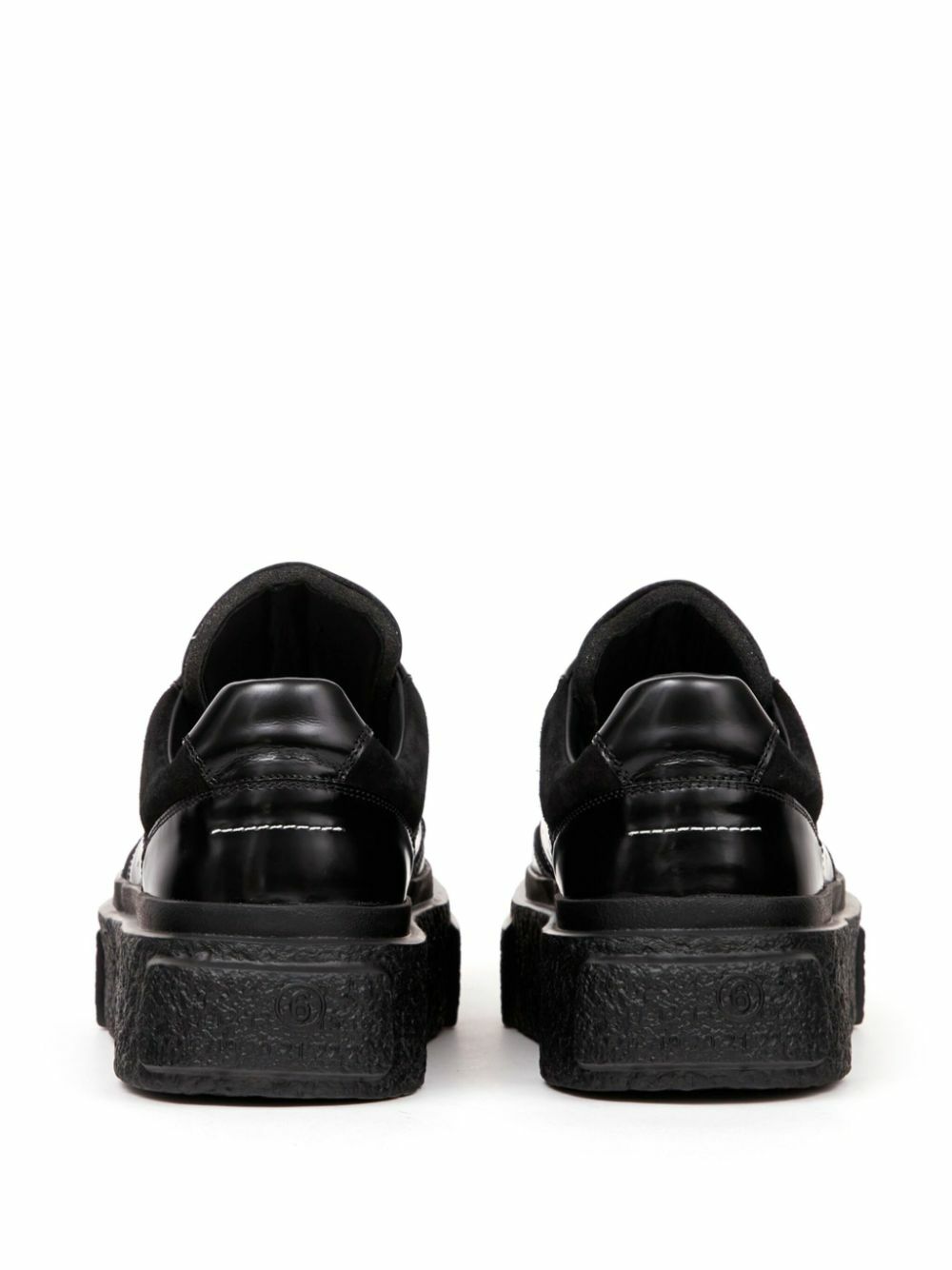 MM6 Maison Margiela high-top Leather Sneakers | Black | FARFETCH