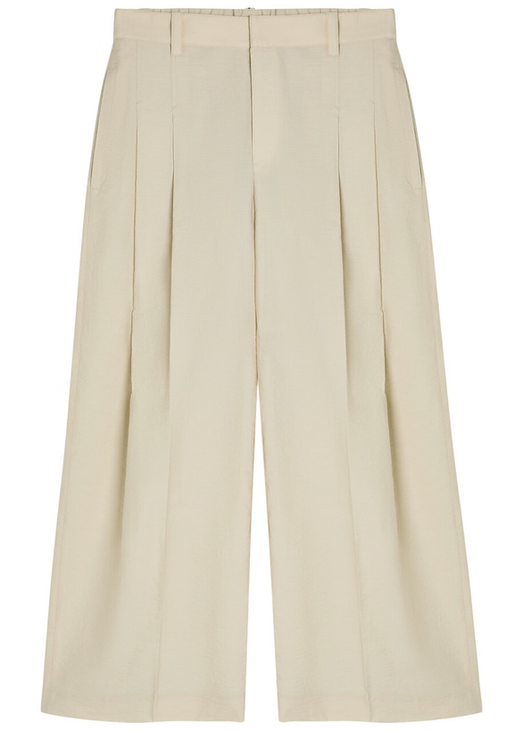 Photo: Brunello Cucinelli Crinkled Cotton-blend Trousers Beige