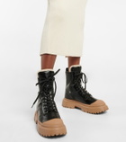 Hogan H619 lace-up leather ankle boots