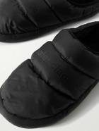 Balenciaga - Alaska Logo-Print Quilted Nylon Slippers - Black