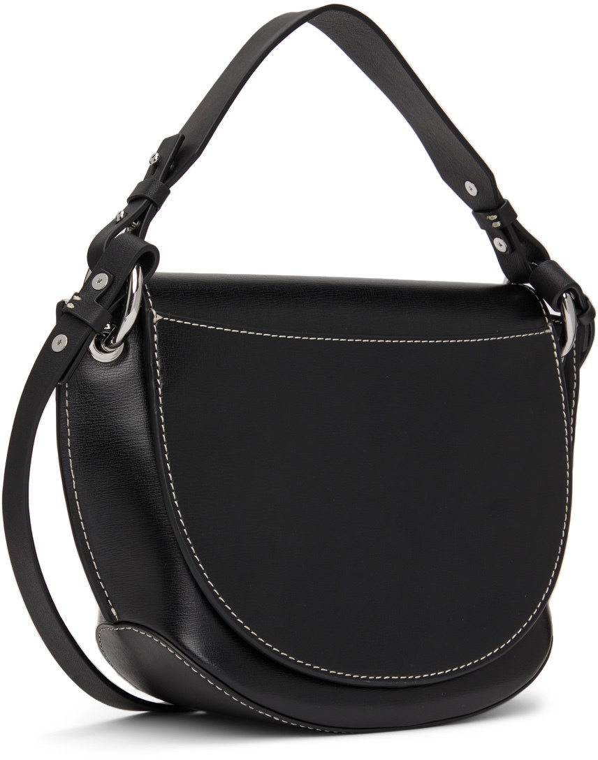 GANNI Black Banner Large Saddle Bag GANNI