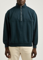 Colorful Standard Half-zip Cotton Sweatshirt Navy