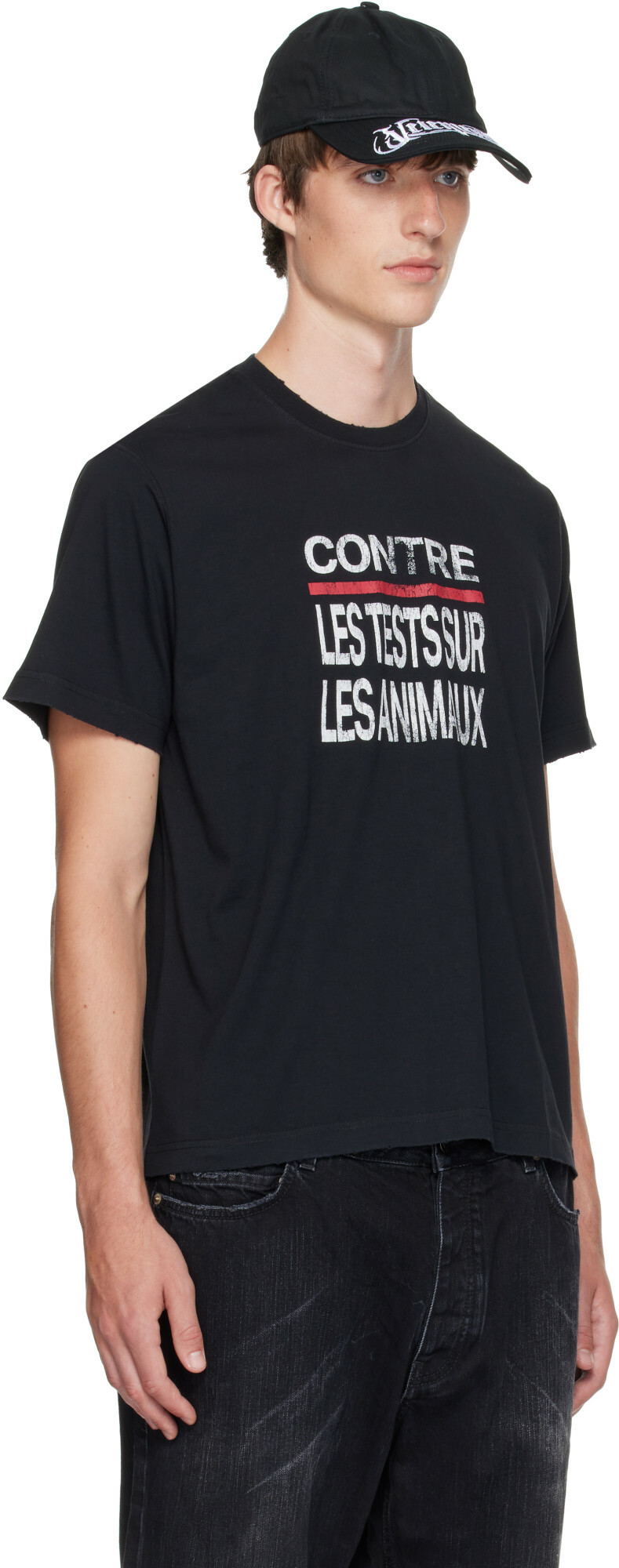 VETEMENTS Black 'Contre' T-shirt