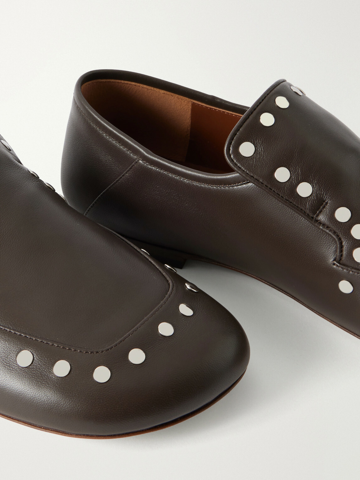 Wales Bonner - Dakar Embellished Leather Loafers - Brown