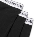 POLO RALPH LAUREN - Three-Pack Stretch-Cotton Jersey Boxer Briefs - Black