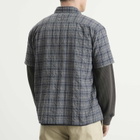 thisisneverthat Men's Plaid Short Sleeve Fishing Shirt in Dark Navy