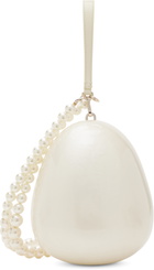 Simone Rocha Off-White Large Pearl Egg Bag