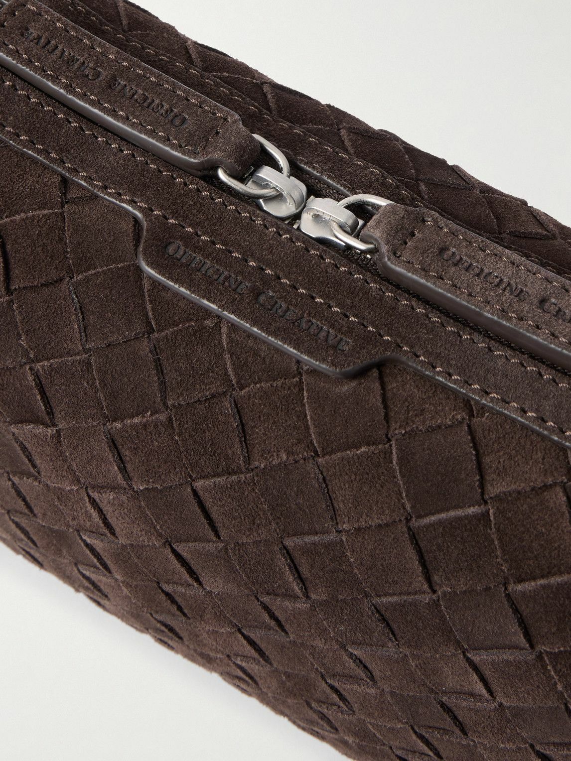Officine Creative - Woven Suede Messenger Bag