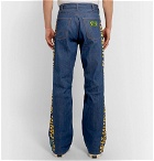 KAPITAL - Bob Marley Wide-Leg Printed Denim Jeans - Indigo