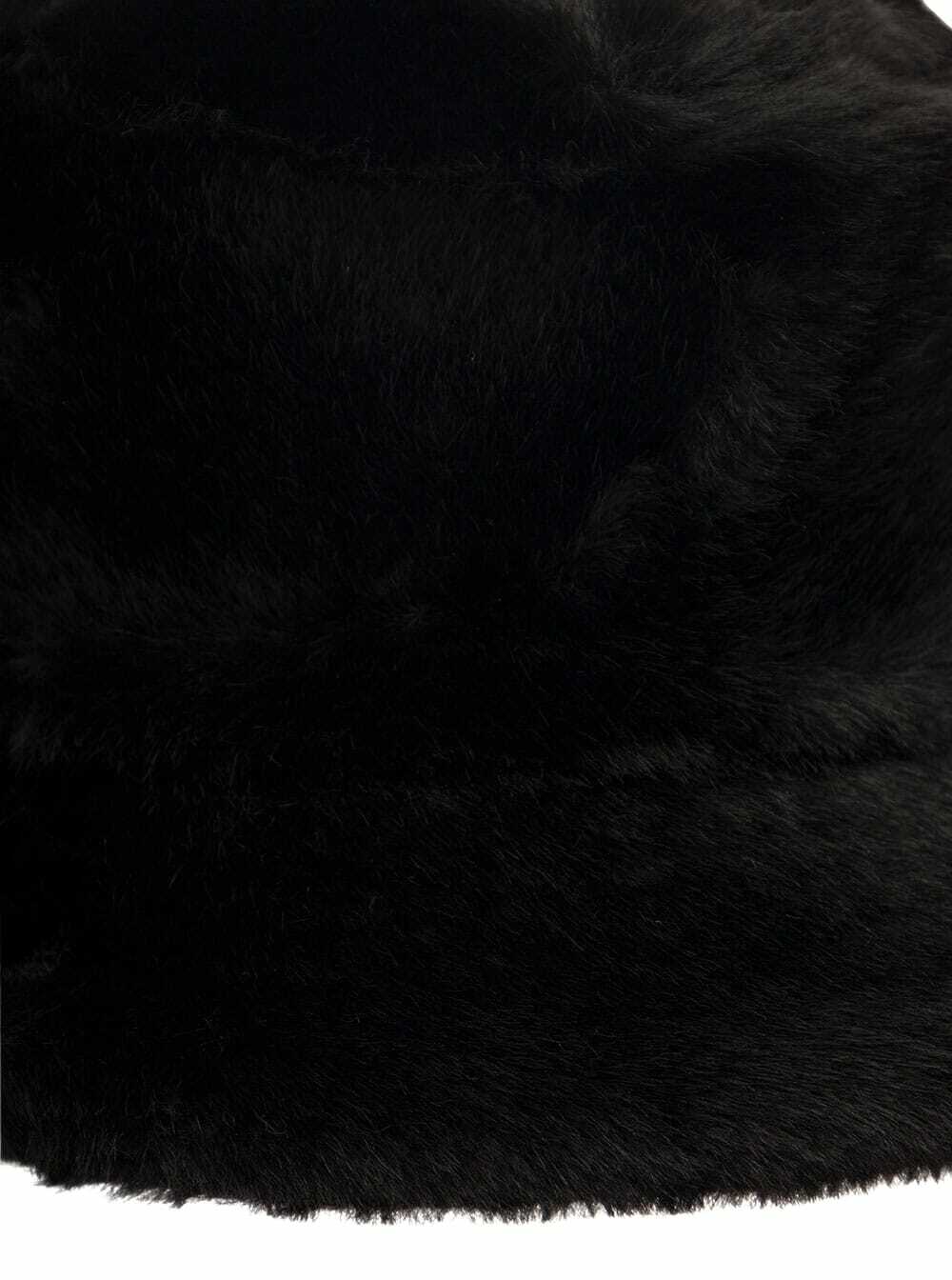 STAND STUDIO vera Black Hat With Low Brim In Faux Fur Woman