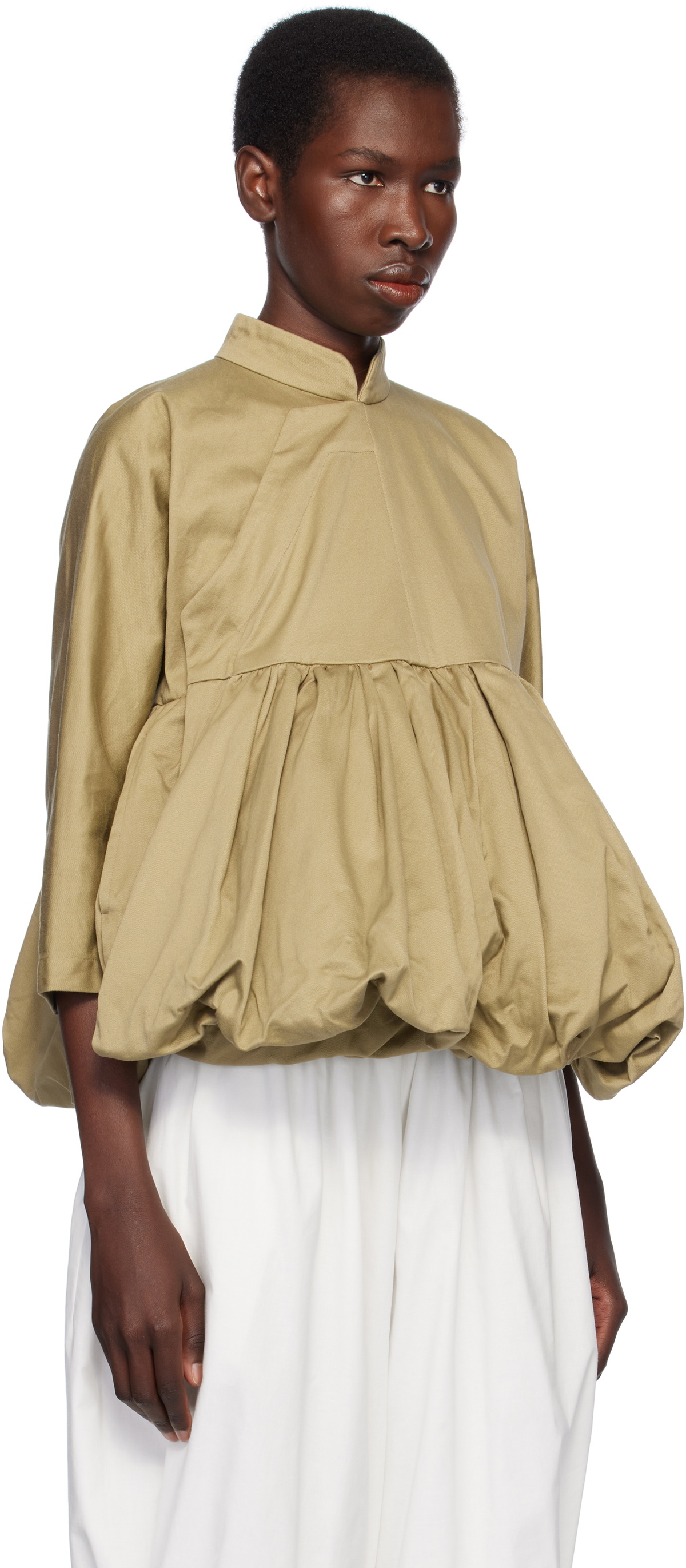 Comme des Garçons Comme des Garçons Khaki Cotton Twill Garment Washed Jacket