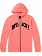 Givenchy - Logo-Embroidered Cotton-Jersey Zip-Up Hoodie - Pink