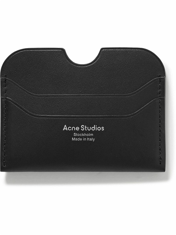 Photo: Acne Studios - Elmas Logo-Print Leather Cardholder