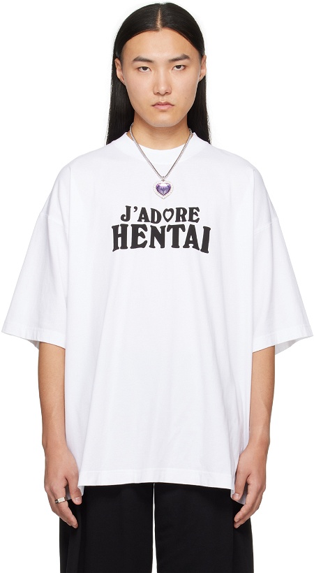 Photo: VETEMENTS White 'J'adore Hentai' T-Shirt