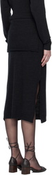 LEMAIRE Gray Trompe L'oeil Midi Skirt
