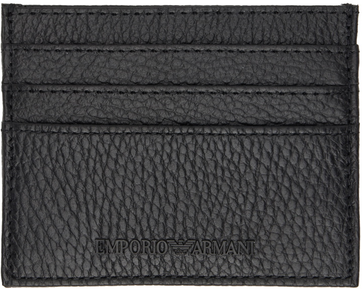 Photo: Emporio Armani Black Logo Card Holder
