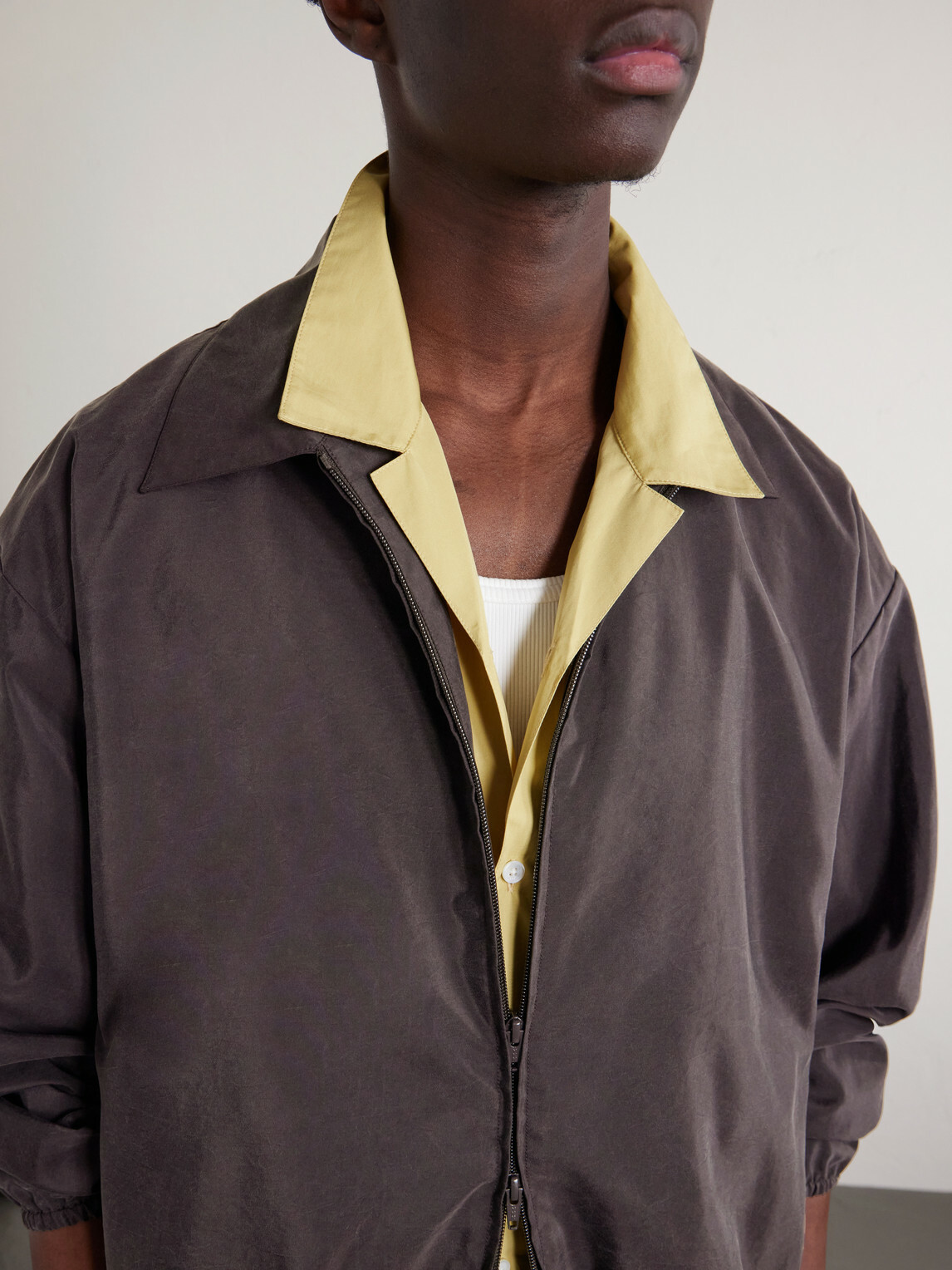 ssstein - Silk-Blend Satin Bomber Jacket - Brown