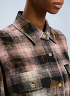Palm Angels Curved Logo Coated Checkshirt