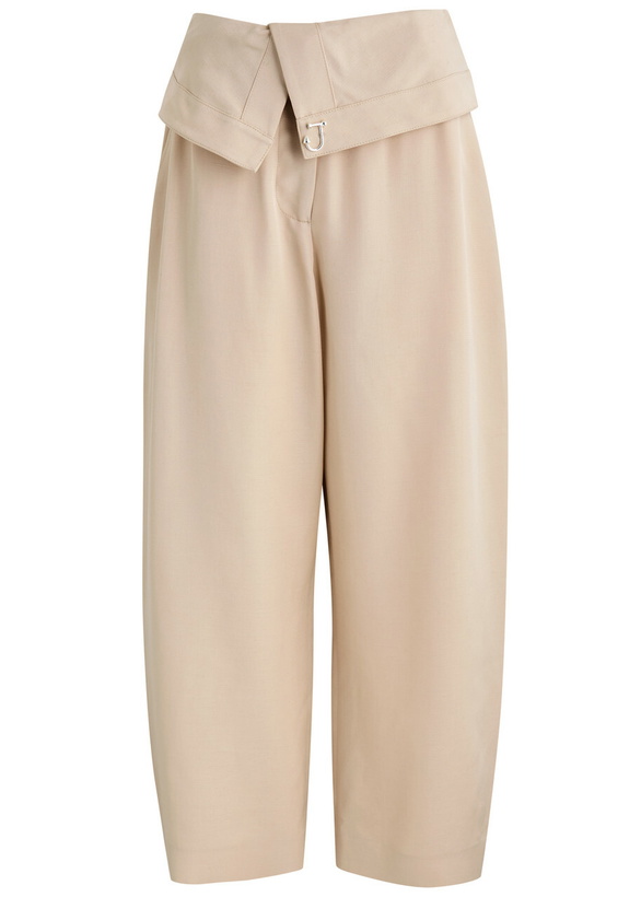 Photo: JW Anderson Belted Wide-leg Trousers Beige