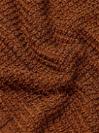 Zegna - Open-Knit Cotton, Linen, Silk and Cashmere-Blend Polo Shirt - Brown