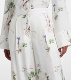 Erdem Floral printed silk wide-leg pants