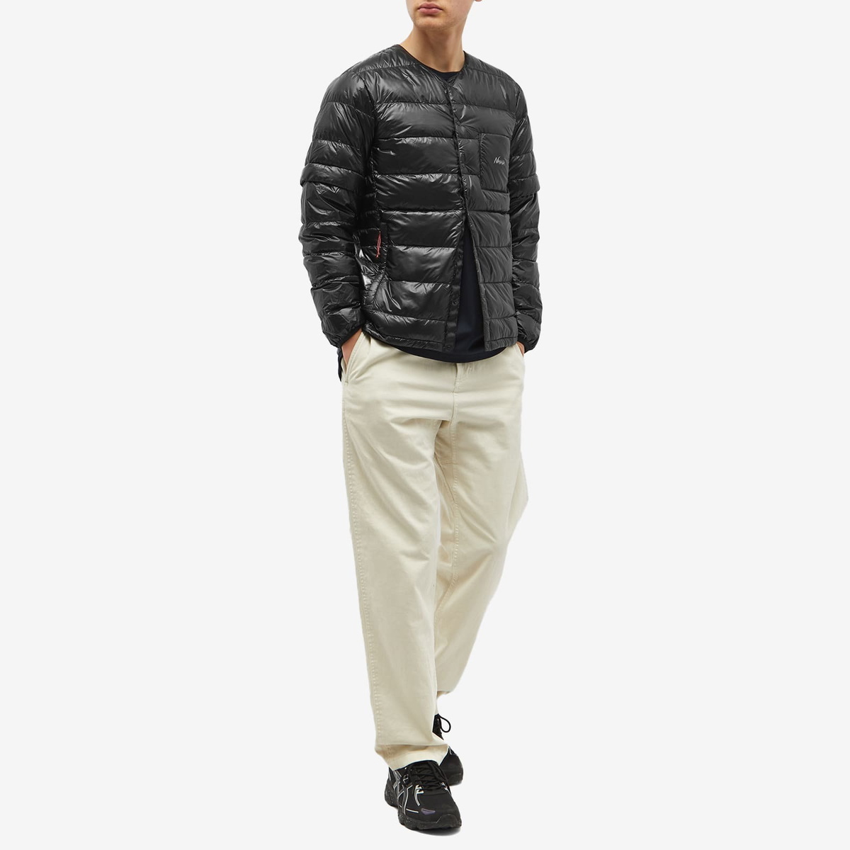 Nanga Men's Inner Down Cardigan in Black
