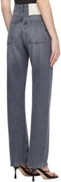 House of Dagmar Gray Straight-Leg Jeans