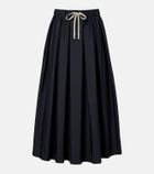 'S Max Mara Pineta pleated cotton midi skirt
