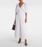 Melissa Odabash Daphne broderie anglaise cotton midi dress