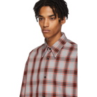 Calvin Klein 205W39NYC Grey Oversized Tartan Check Shirt