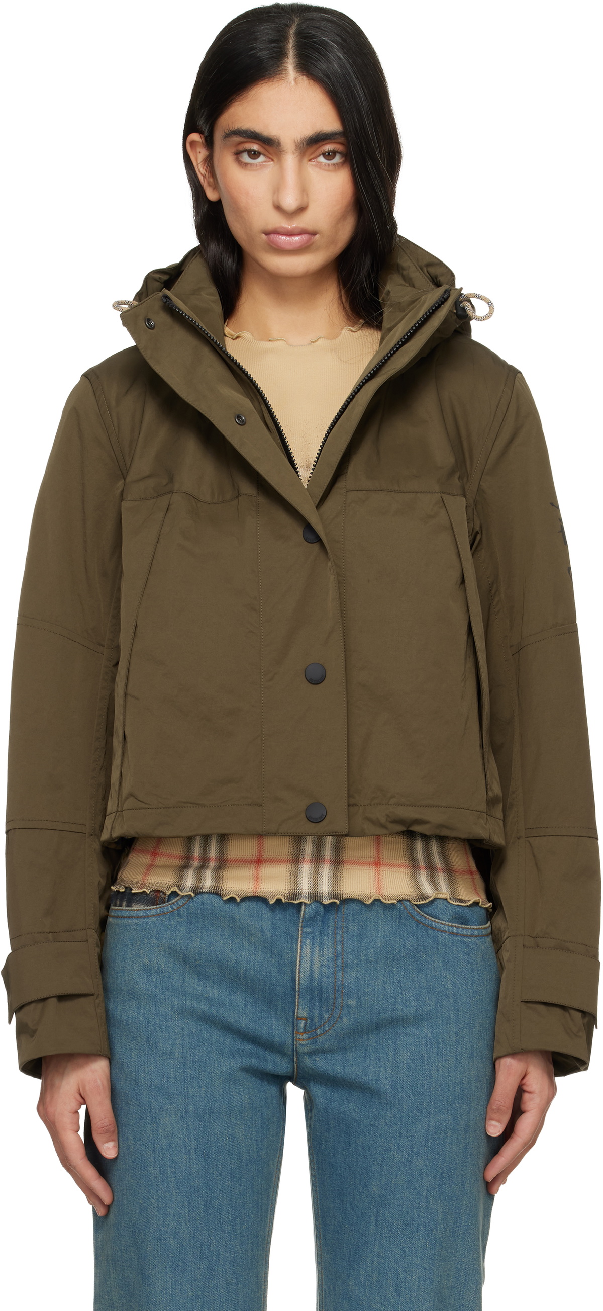 Burberry Khaki Nylon Jacket