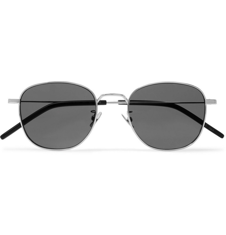Photo: Saint Laurent - Round-Frame Silver-Tone Sunglasses - Silver