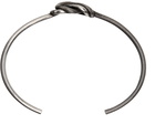 Saint Laurent Silver Knot Cuff Bracelet