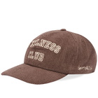 Sporty & Rich Wellness Club Corduroy Cap in Chocolate/Cream