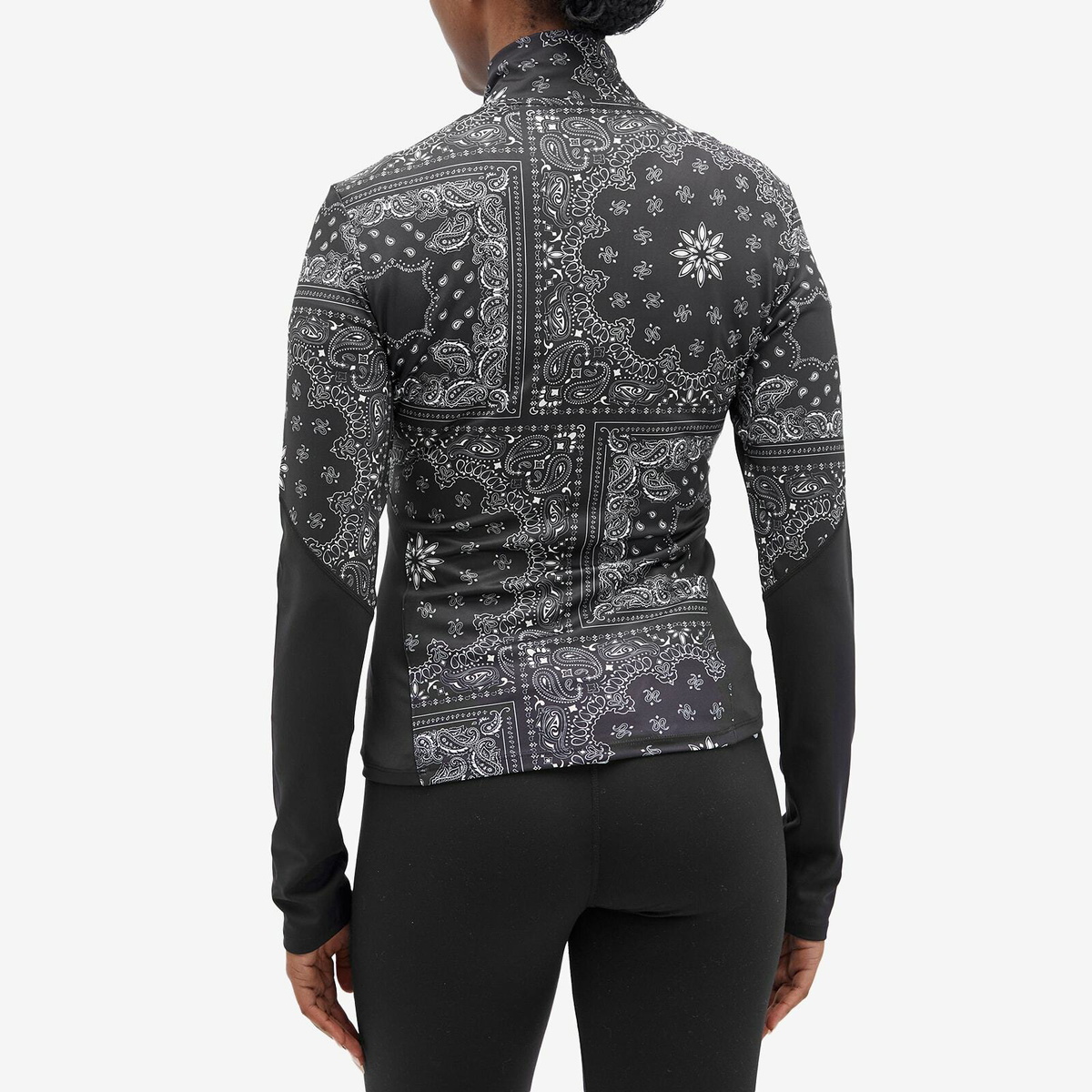 P.E Nation Women's Long Sleeve Niseko Snow Top in Snow Bandana Black
