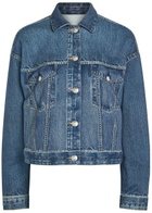 Rag & Bone Miramar Denim-print Terry Jacket Blue