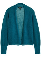 Eileen Fisher Linen-blend Cardigan Teal