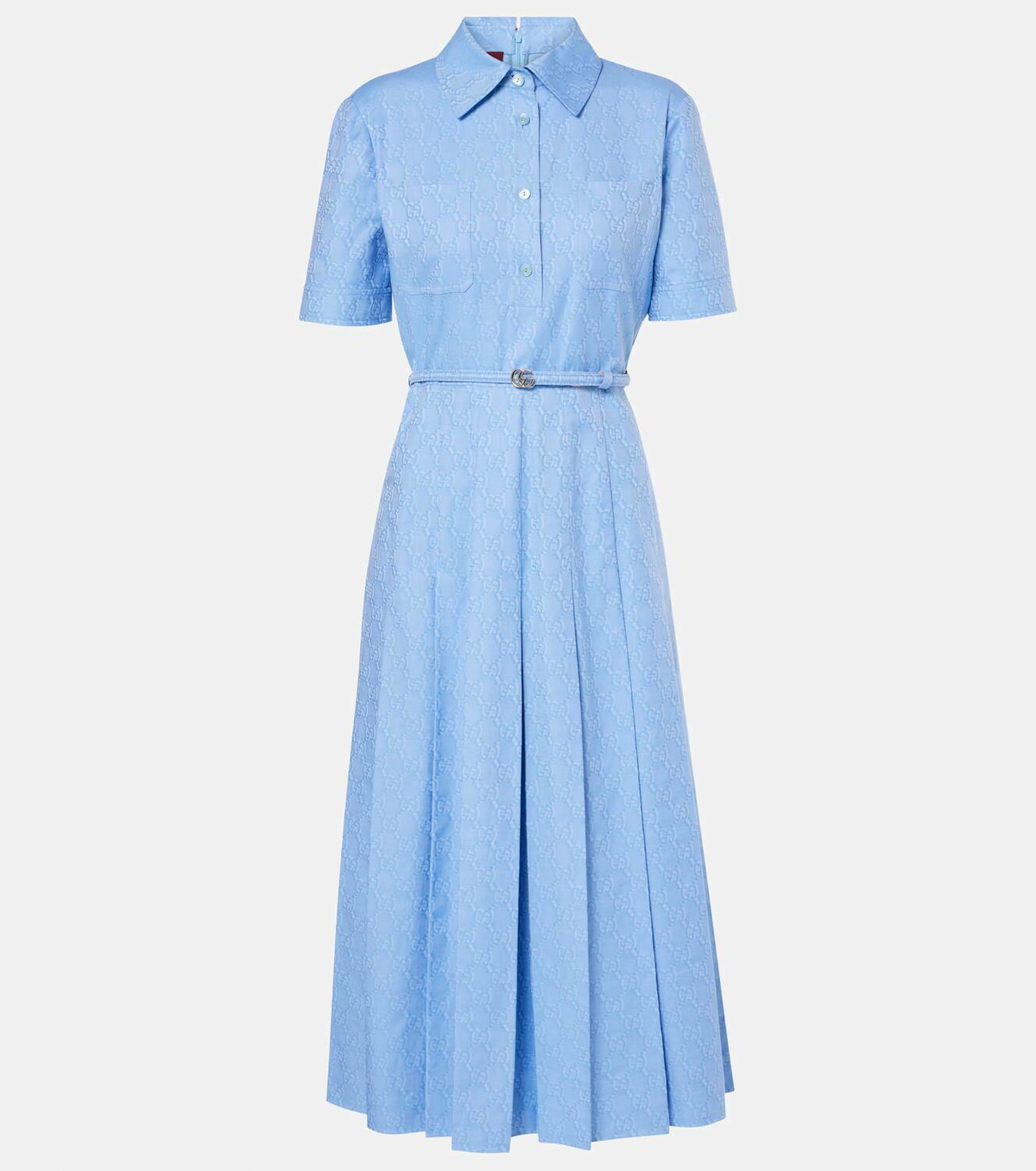 24AW new/GUCCI コットンシャツドレス ShirtDress Blue Gucci Cotton shirt dress Gucci