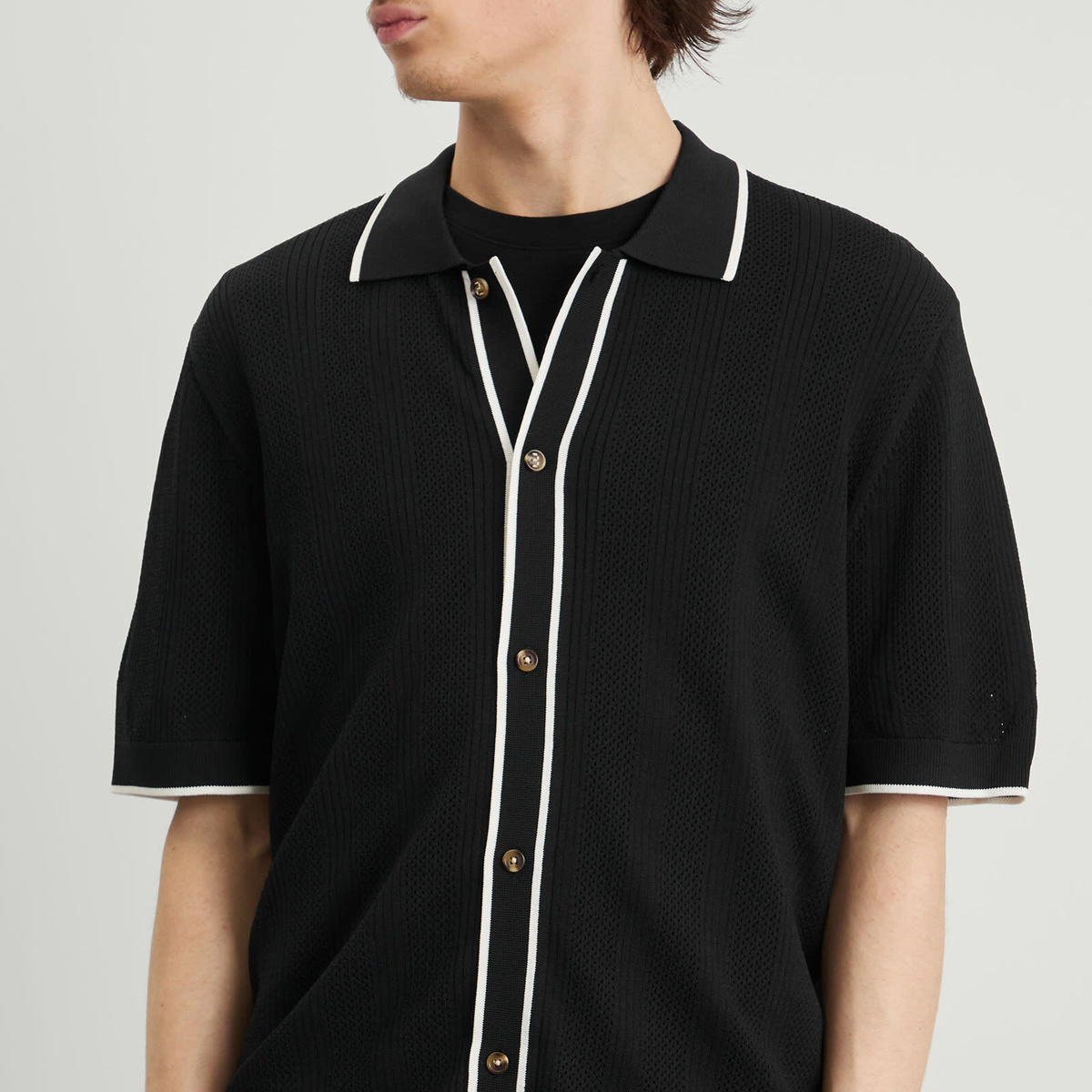 Air Jordan Men's Golf Short Sleeve Sweater in Black/Phantom