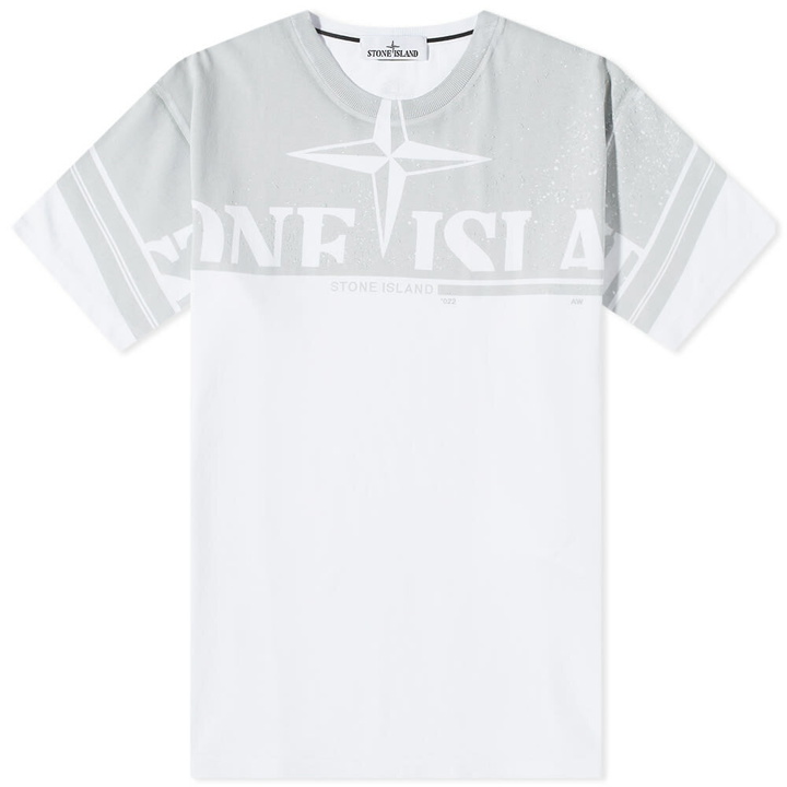 Photo: Stone Island Men's Mosaic Two Print T-Shirt in White