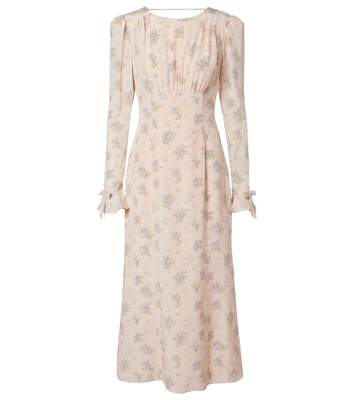 Photo: Alessandra Rich Floral open-back silk midi dress