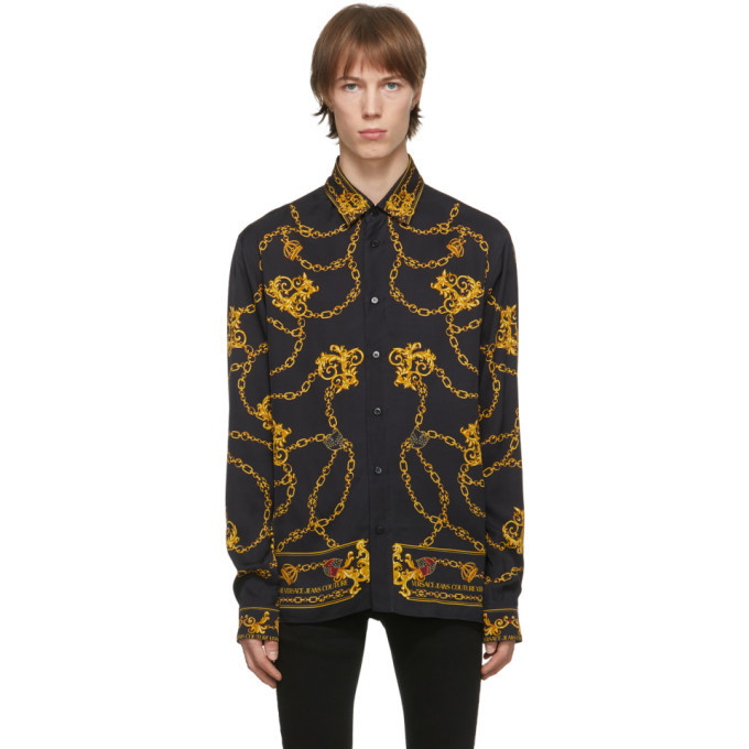 Photo: Versace Jeans Couture Black Chain Shields Shirt