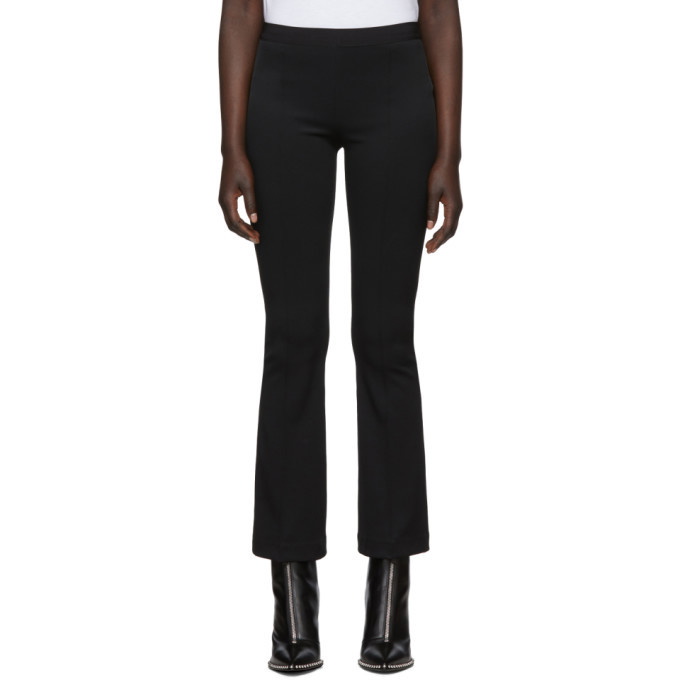 Photo: Helmut Lang Black Cropped Flare Rib Trousers