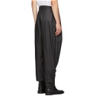 Hed Mayner Black Four Pleat Trousers